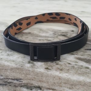 Betsy Johnson Black Pull Through Belt Sz M/L